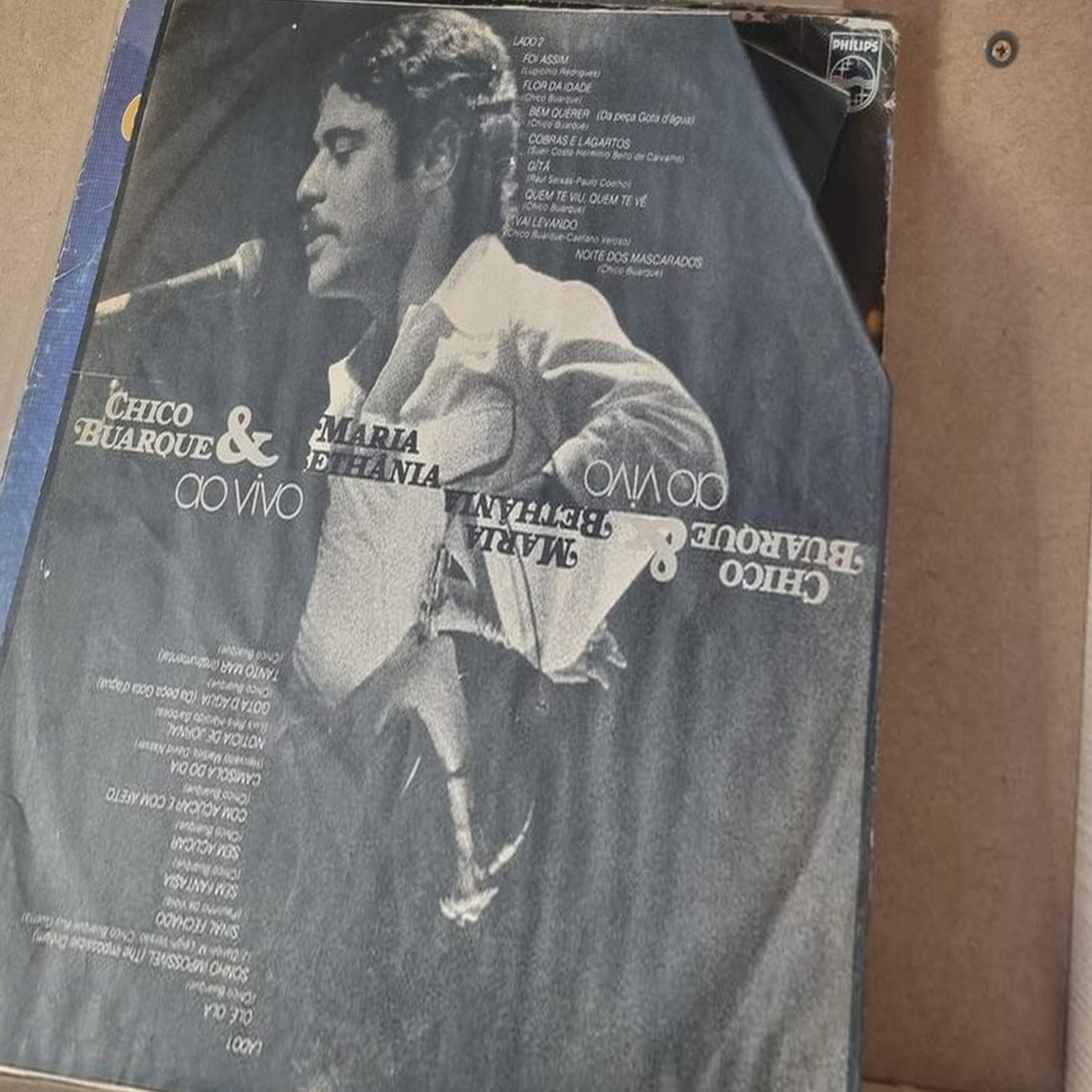 Contracapa de Chico Buarque & Maria Bethânia — Ao Vivo