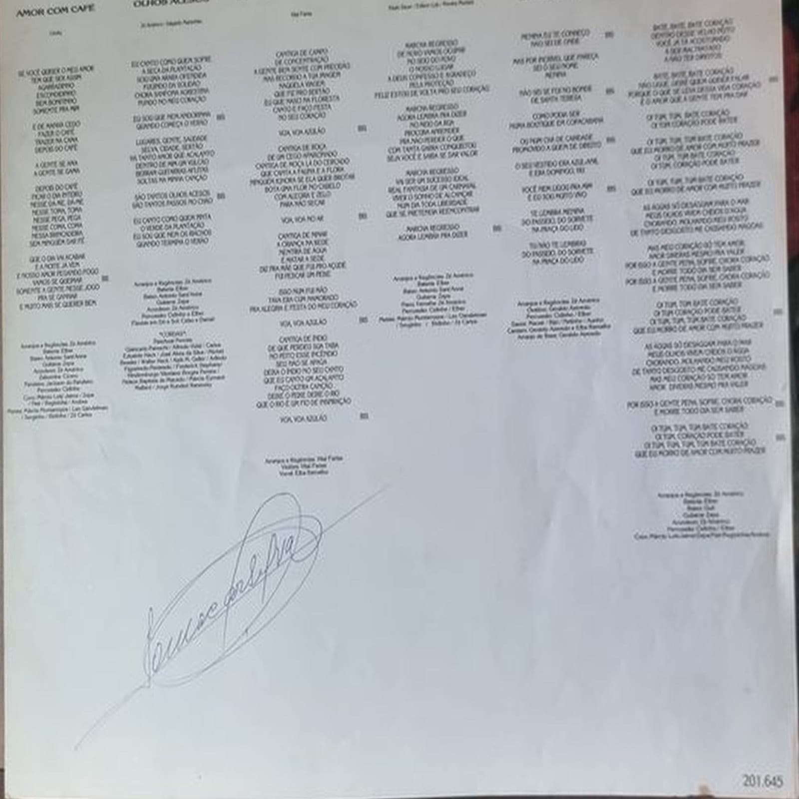 Contracapa de Elba Ramalho — Alegria