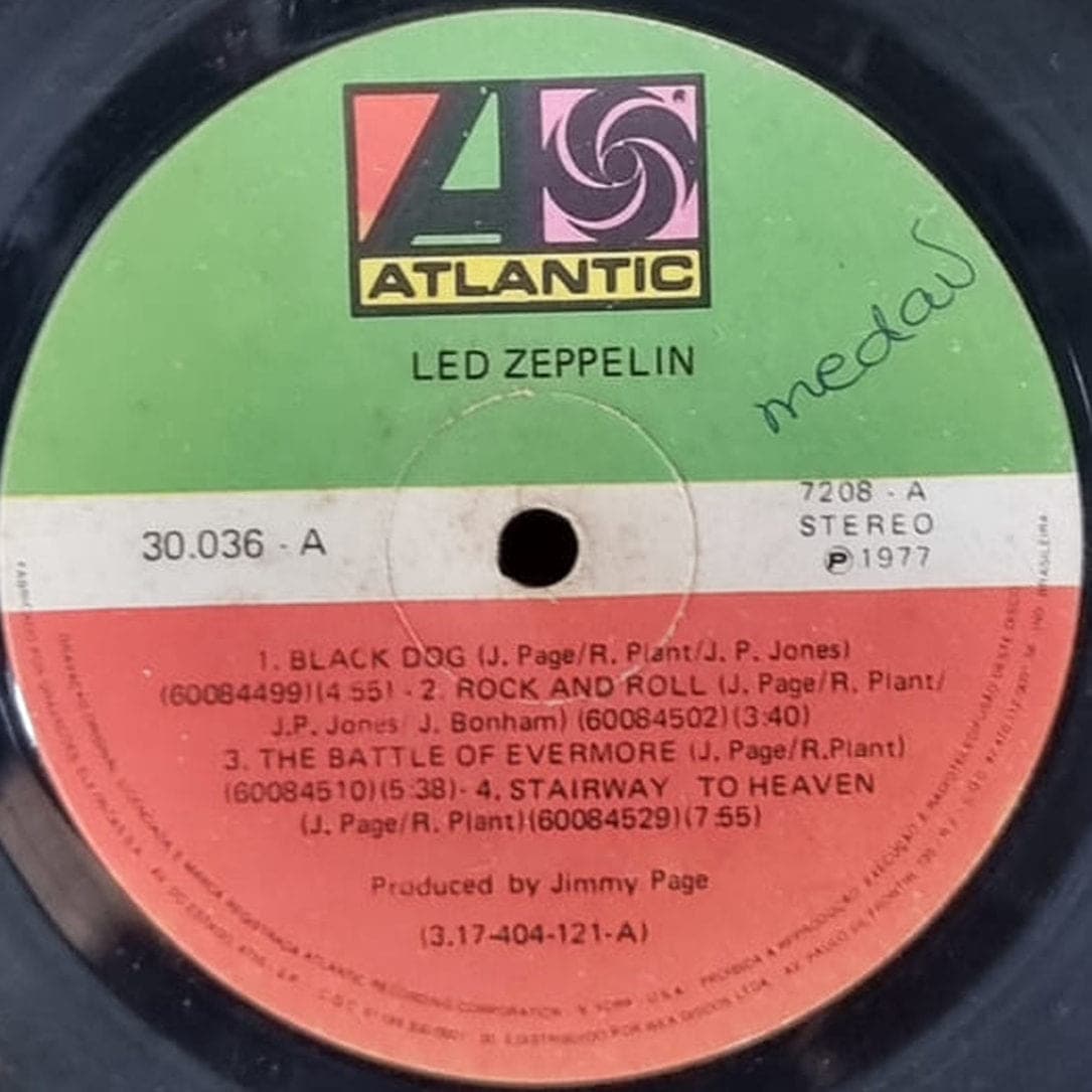Etiqueta central de Led Zeppelin — IV