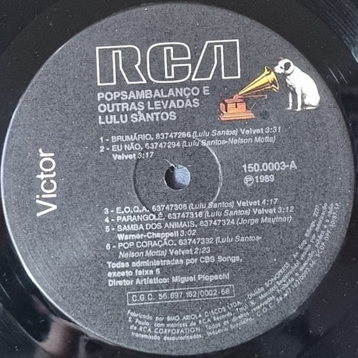 Etiqueta central de Lulu Santos — POPSAMBALANÇO E OUTRAS LEVADAS