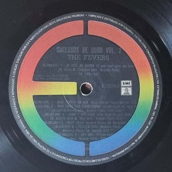 Etiqueta central de The Fevers — Sucessos de Ouro Vol. 2