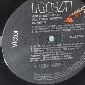 Capa de Boney M. — Greatest Hits of All Times Remix '88