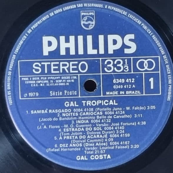 Capa de GAL COSTA — GAL TROPICAL
