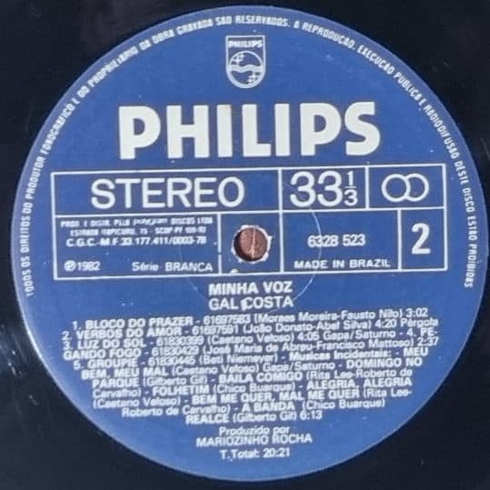 Capa de GAL COSTA — MINHA VOZ