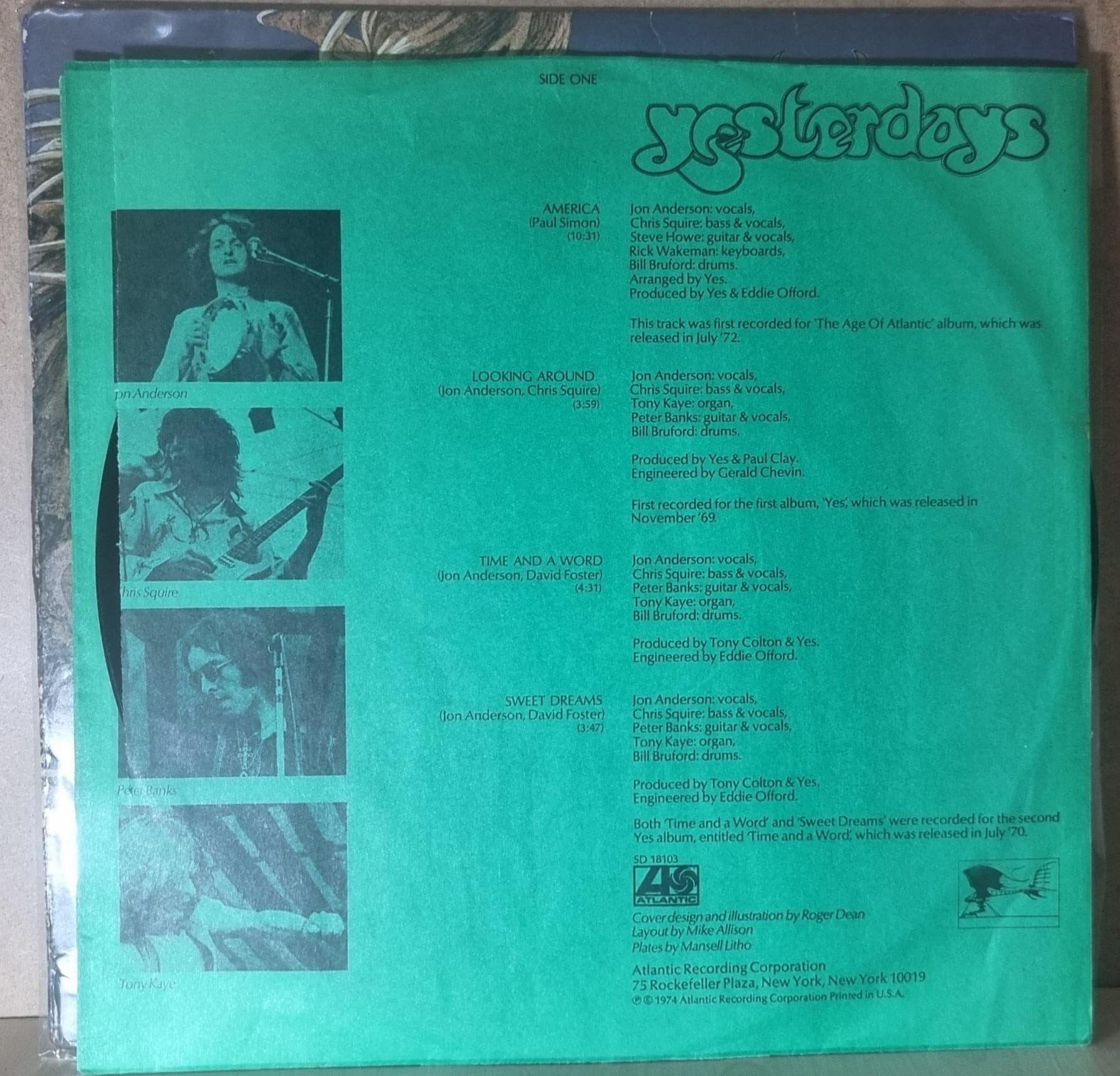 Capa de Yes — yesterdays