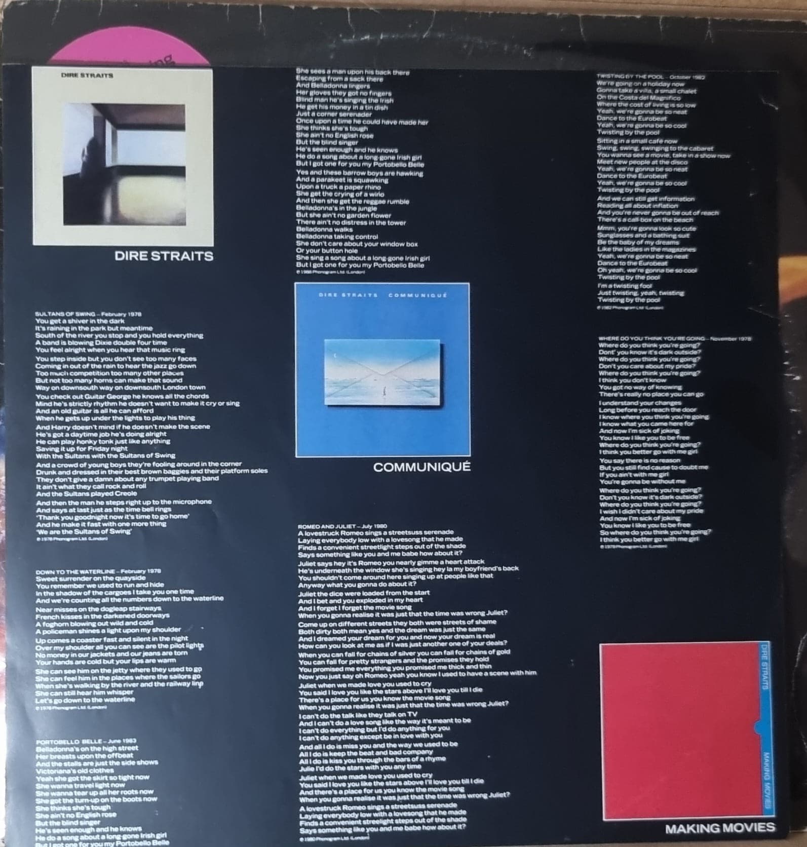 Contracapa de DIRE STRAITS — Money for Nothing