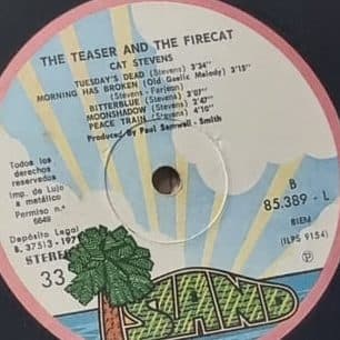 Etiqueta central — THE TEASER AND THE FIRECAT
