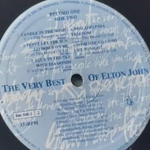 Etiqueta central — The Very Best of Elton John