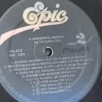 Etiqueta central — A Admirável Música de Zé Ramalho