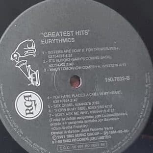 Etiqueta central — GREATEST HITS