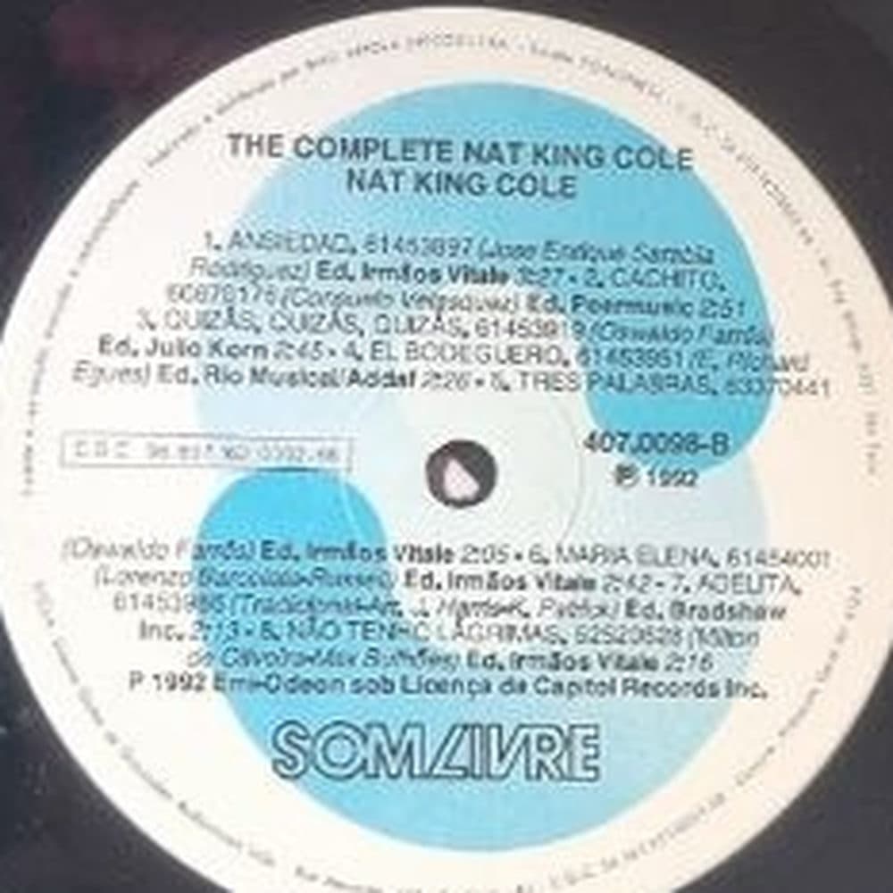 The Complete Nat King Cole - etiqueta